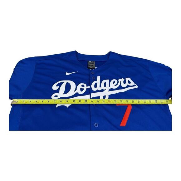 Nike MLB Authentic Collection L.A. Dodgers Julio Urias #7 Jersey Size - 52 2XL - Picture 11 of 13